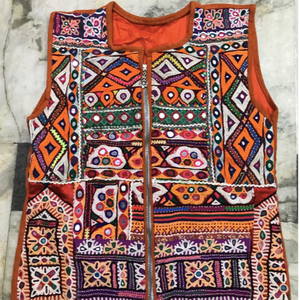 Tissu Vintage Coloré Boho Dames Gilet - Product Image 1