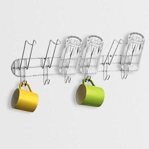 Soporte de PC de hierro colorido con cesta de almacenamiento redonda ecológica Soporte de taza de metal decorativo para Cocina - Product Image 1