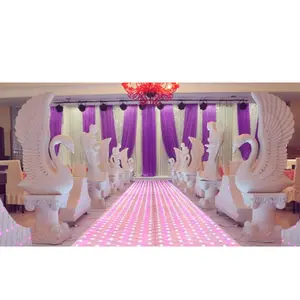 Accesorios de fibra de pavo real para pasarela, decoración de camino de boda, Pedestel de fibra blanca - Product Image 1