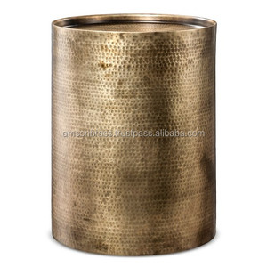 Mesa de Centro Decorativa de Metal para Sala de Estar, Taburete de Tambor de Metal, Taburete de Tambor de Aluminio con Forma de Barril, Taburete de Tambor de Lujo para Decoración del Hogar - Product Image 3