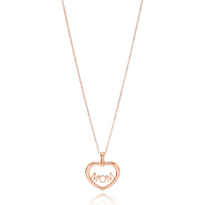 Collier en argent Sterling 925 pour femme, maman en forme de cœur, breloque simple, turc, fabriqué à la main, vente en gros - Product Image 1