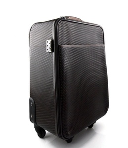 Trolley Brown Bolsa de viaje de cuero genuino Weekender con cuatro ruedas Cierre de cremallera Equipaje de cabina Avión - Product Image 2