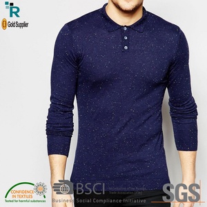 Siestes en jersey simple lourd pour hommes pour polo Logo personnalisé brodé souper qualité meilleur prix anti-rides tricoté - Product Image 5