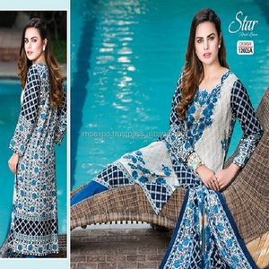 Vêtements d'hiver de créateur pour femmes les plus vendus Lenin salwar kameez/robe pakistanaise costume salwar pour femmes - Product Image 3