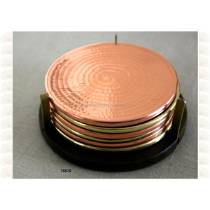 Sous-verre en cuivre martelé moderne 5 mm Écologique pour la cuisine Vaisselle Accessoires de salle à manger Célébration du Nouvel An Hôtels - Product Image 2