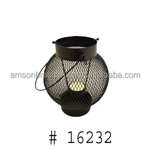 Nouveau design bougeoir fait main poudre noire enduit fini fil cage bouteille bougeoir fabricant décoratif - Product Image 4