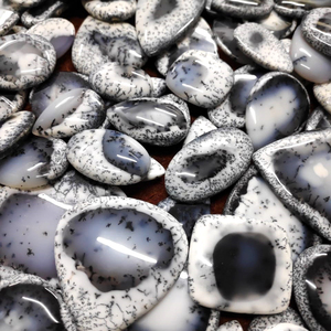 Lot en vrac d'agate dendritique naturelle vente en gros qualité AAA jeu de couleurs fabricant fournisseur Inde Jaipur Cabochon fournisseur - Product Image 2