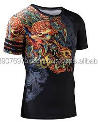 Rash Guard personnalisé de bonne qualité pour hommes-MMA 95% Polyester 5% Spandex, protection contre les éruptions cutanées pour hommes par sublimation de teinture - Product Image 4
