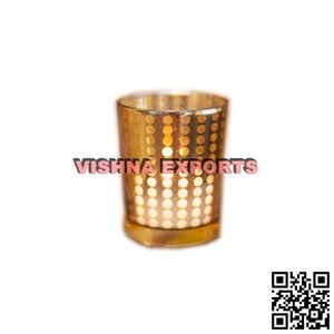 เชิงเทียนแก้วปรอทสีทองหรูหราแฮนด์เมดเชิงเทียนและงานแต่งงานขวดโหลทรงโคมไฟที่ได้แรงบันดาลใจในการทำด้วยมือ - Product Image 1