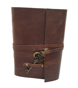 Diario de cuero suave hecho a mano indio superventas al por mayor con tira de cuero - Product Image 1