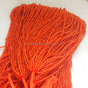 Perles rondes lisses en cornaline naturelle, pierre orange en vrac, certifiées par un tiers pour la fabrication de bijoux - Product Image 1