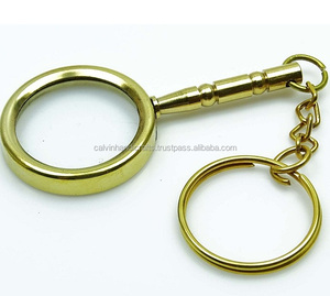 พวงกุญแจทะเลโบราณโดย Calvin หัตถกรรมโลหะทองทองเหลืองพร้อมแว่นขยายแก้วพวงกุญแจของขวัญแปลกใหม่ - Product Image 2