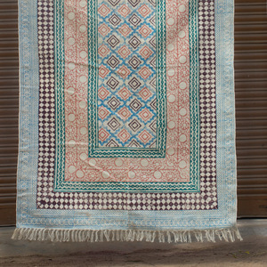 Tapis d'hiver en coton multicolore, bloc imprimé mode africaine - Product Image 1