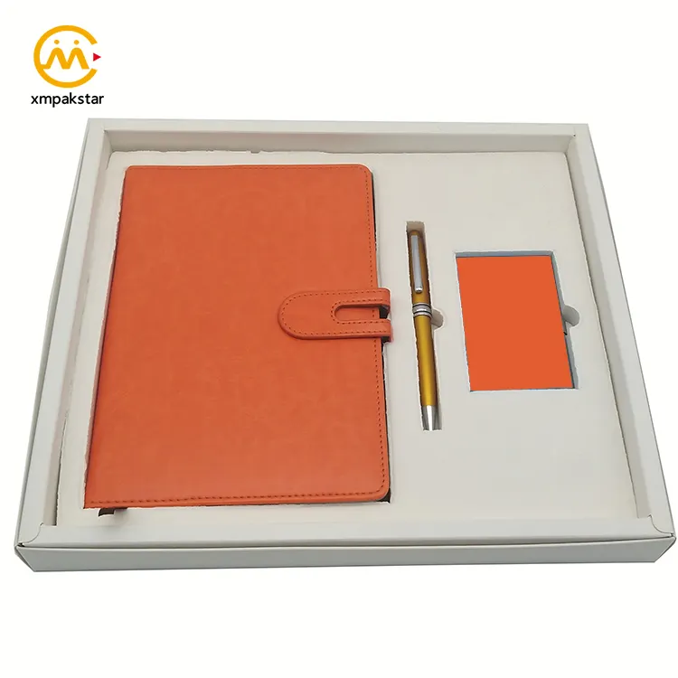 Notebook Organizer Xiamen Fabriek Custom Persoonlijke Lederen Hardcover Notebook Dagboek En Pen Set