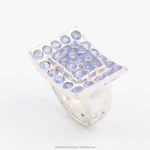 Bague multi-pierres précieuses 925 argent Sterling, bijoux faits à la main, pierres précieuses naturelles, pour femmes - Product Image 2