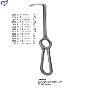 Langenbeck-retractor de mejillas, labios FS, 210mm, 2604 - Product Image 1