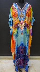 Caftán informal de longitud larga Dashiki, caftán estampado hermoso, vestido Maxi ~ ropa de noche informal - Product Image 2
