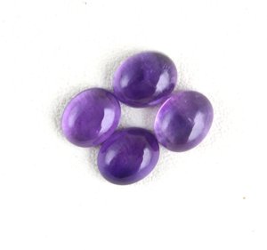 Top Quality Beautiful Oval Shape Smooth Cabochons Natural Purple Amethyst Smooth Loose Gemstone Wholesale - Product Image 1