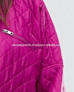 New Arrival Women's Stylish <b>Quilted</b> Padded Puffer <b>Jacket</b> Breathable PU Leather Casual Streetwear Slim Long Plus Size Stripe - Product Image 6