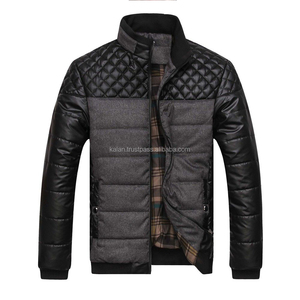 KIJQJ4 <b>Slim</b>-<b>Fit</b> Mid-Weight Water-Resistant Flight Satin Nylon Quilted Bomber <b>Jacket</b> Embroidery Decoration Stand Front Winter - Product Image 4