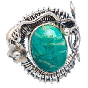 Anillo de Amazonita con Diseño Antiguo Hecho a Mano, Disponible en Todos los Tamaños - Product Image 2