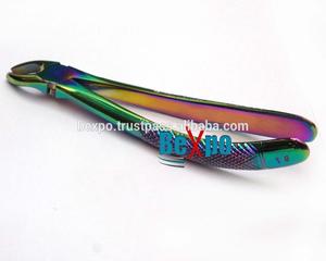 Instruments en acier inoxydable de haute qualité multicolore arc-en-ciel enduit titane couleur différente extraction kit de pinces d'extraction - Product Image 6