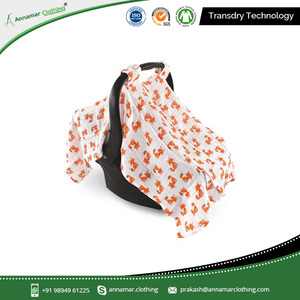 Private Label Muslin Baby Car Seat Cover Made in India - Product Image 2