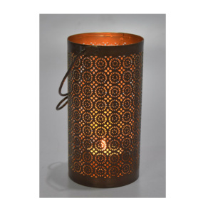 Elegante Portavelas de Hierro Metálico Hecho a Mano de 7x7x8 cm para Decoraciones Festivas de Navidad y Bodas y Regalos para el Hogar - Product Image 1