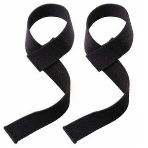Vente en gros de bracelets de gymnastique pour haltérophilie, Fitness et musculation, en coton, accessoires de gymnastique, couleur noire avec Logo personnalisé - Product Image 4