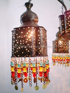 BR193, античный стиль, огромная латунная люстра, вышитая бисером, для освещения, подвесные светильники и люстры, продукт категории - Product Image 3