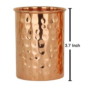 แก้วน้ำทำจากทองแดงแท้สไตล์คลาสสิกแก้วทรงกลมเคลือบเงาด้วยพลาสติกเมลามีนสำหรับเบียร์แก้วทองแดงแบบคลาสสิก - Product Image 1