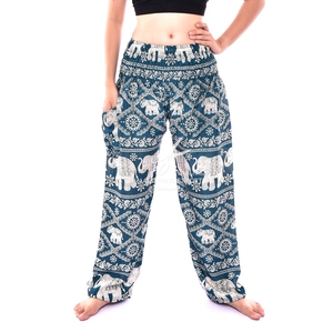 กางเกงฮาเร็มช้างเอวยางยืดและข้อเท้า - Product Image 4