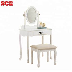 Tocador Esquinero Clásico de Madera Maciza para Dormitorio, Apartamento y Uso Hospitalario - Product Image 1