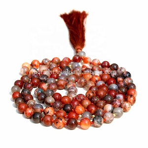 Colgante de ágata de fuego Natural hecho a mano, 108 cuentas - Product Image 1