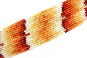 Perles de rondelles à facettes en opale de feu mexicaine naturelle de 13 pouces de Long, fabricant en gros 2022 authentique de haute qualité - Product Image 6