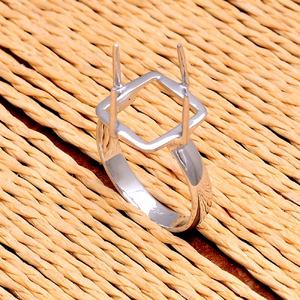 Forma cuadrada Lisa 925 Diseño de punta de plata esterlina Encontrar anillo Joyería Anillo de moda para mayorista unisex POR CASA DE PLATA - Product Image 5