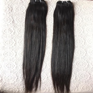 Vente en gros Extensions de cheveux humains vierges Remy indiens droits noirs naturels Double trame échantillon gratuit paquet de cheveux - Product Image 3