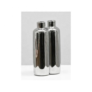 Vase de table carré en aluminium unique à arrivée rapide Design de fleurs antiques modernes Logo personnalisé gris foncé pour jardin de mariage de luxe - Product Image 5