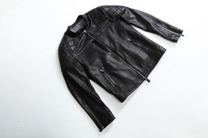 Chaqueta de cuero acolchado de cuero Nappa - Product Image 4