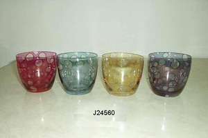 Portavelas de cristal para decoración del hogar, disponible en diferentes colores, forma redonda - Product Image 5