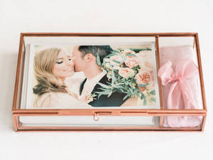 <b>Glass</b> Photo <b>Box</b> with Metal Frame for <b>Jewelry</b> Storage Decoration - Product Image 4
