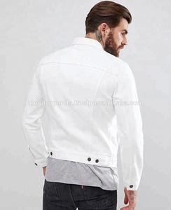 แจ็กเก็ตยีนส์ตัวยาวแบบสั่งทำได้สำหรับทุกเพศการเย็บปะติดปะต่อกันสไตล์บอมเบอร์ตกแต่งกระเป๋าโพลีเอสเตอร์ระบายอากาศได้ดี - Product Image 2