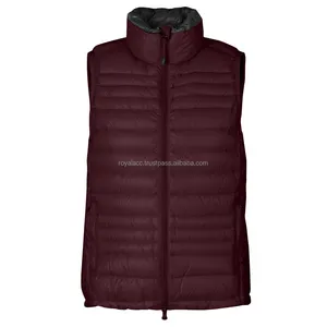 उच्च गुणवत्ता कस्टम तफ़ता कपड़ा लाल रंग प्रकाश के साथ गद्देदार जैकेट हल्के वजन अनुकूलित जैकेट गद्देदार