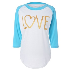 Fabricante directo de lujo de las mujeres 100% algodón camisetas de manga larga personalizado impreso alta seda Logo encaje talla grande botón - Product Image 1