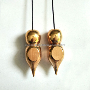 Latón Péndulo Curación Péndulo Cónico Metal Oro Pulido - Product Image 1