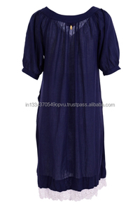 Worthbuy — vêtements de plage pour filles, magnifique tenue tendance, tunique brodée Aari, Sexy, Hippie, motifs floraux, Mini robe, nouvelle collection 2019 - Product Image 2