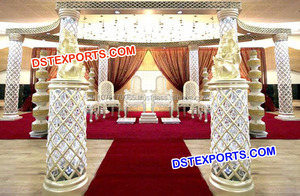 Mandaps de mariage élégants en cristal, piliers en forme de cerf-volant, mandap en cristal pour mariage indien, fabricant de mandap en cristal pour mariage, exportateur DST USA - Product Image 6
