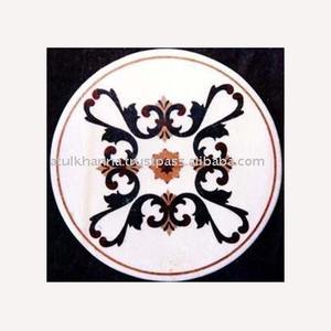 Plateau à manger à design de marbre Antique, incrustation en marbre pour travail - Product Image 1