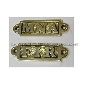 New Design <b>Brass</b> plaque with handle Latest Design High Quality <b>brass</b> sign - Product Image 1