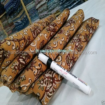 Bagru ручная печать блоков 5 ярдов ткань, хлопковое натуральное платье ручной печати fab FC30